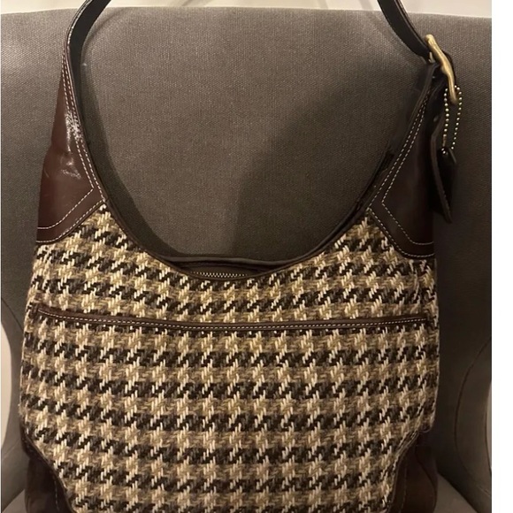 RARE Vintage Coach Hamilton Tweed Handbag - Picture 1 of 16
